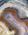 Banded Agate Slab with Quartz Druzy Pocket- Front Polished - No.91 