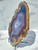 Large Banded Blue Agate Slab with Quartz Druzy Center - Front Polished - No.100 