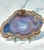 Large Banded Blue Agate Slab with Quartz Druzy Center - Front Polished - No.100 