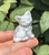 White Howlite Sitting Cat 