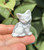 White Howlite Sitting Cat 