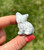 White Howlite Sitting Cat 