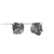 Shungite Raw Stud Earrings - Sterling Silver 