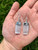Selenite Raw Rectangle Dangle Earrings in Plated Setting