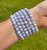 Blue Lace Agate Elastic Bracelet - 6mm & 8mm Beads