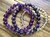 Crown Chakra Elastic Bracelet Set - 6mm and 8mm Beads