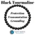 Black Tourmaline Elastic Bracelet - 6mm & 8mm Beads 