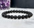 Black Tourmaline Elastic Bracelet - 6mm & 8mm Beads 