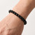 Black Tourmaline Elastic Bracelet - 6mm & 8mm Beads 