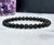 Black Tourmaline Elastic Bracelet - 6mm & 8mm Beads 