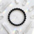 Black Tourmaline Elastic Bracelet - 6mm & 8mm Beads 