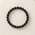 Black Obsidian Elastic Bracelet - 6mm & 8mm Beads 