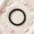 Black Obsidian Elastic Bracelet - 6mm & 8mm Beads 