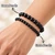 Black Obsidian Elastic Bracelet - 6mm & 8mm Beads 