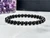 Black Obsidian Elastic Bracelet - 6mm & 8mm Beads 