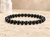 Black Obsidian Elastic Bracelet - 6mm & 8mm Beads 