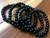 Black Obsidian Elastic Bracelet - 5mm and 8mm Beads