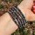Indigo Gabbro Elastic Bracelet 
