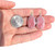 Rhodochrosite Polished Oval Dangle Earrings - Sterling Silver - No.467 