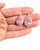 Rhodochrosite Polished Teardrop Dangle Earrings - Sterling Silver - No.480 