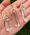 Clear Quartz Polished Point Pendant in Capped Setting