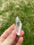 Clear Quartz Raw Point Pendant in Drilled Setting