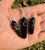 Black Obsidian Polished Point Pendant in Wire Wrapped Setting