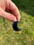 Black Obsidian Polished Moon Pendant 