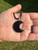 Black Obsidian Polished Moon Pendant 