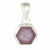 Stalactite Ruby Polished Hexagon Pendant in Bezel Setting - Sterling Silver