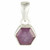 Stalactite Ruby Polished Hexagon Pendant in Bezel Setting - Sterling Silver