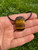 Tigers Eye Pendant with 28 Adjustable Black Cord - Polished Rectangle Pendant in Drilled Setting