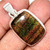 Black Opal Polished Rectangle Pendant in Bezel Setting - Sterling Silver - 351