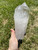 Raw Lemurian Quartz Crystal Point on Metal Stand - 16