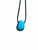 Chrysocolla Pendant with 28 Adjustable Black Cord - Polished Natural Pendant in Drilled Setting