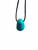 Chrysocolla Pendant with 28 Adjustable Black Cord - Polished Natural Pendant in Drilled Setting