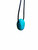 Chrysocolla Pendant with 28 Adjustable Black Cord - Polished Natural Pendant in Drilled Setting