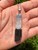 Selenite and Black Tourmaline Raw Pendant in Plated Setting
