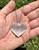 Selenite Raw Heart Pendant in Drilled Setting