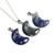Sodalite Crescent Moon Pendant in Top-Drilled Setting - Polished