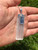 Selenite and Blue Kyanite Raw Rectangle Pendant in Plated Setting