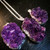Amethyst Raw Pendant in Plated Setting