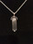 Clear Quartz Raw Point Pendant in Capped Setting