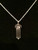 Clear Quartz Raw Point Pendant in Capped Setting