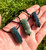 Moss Agate Pendant with 28 Adjustable Black Cord - Polished Point Pendant in Drilled Setting