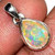 Ethiopian Opal Polished Teardrop Pendant in Bezel Setting - Sterling Silver - 861