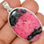 Rhodonite Polished Oval Pendant in Bezel Setting - Sterling Silver - 768