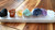 7 chakra Set with Selenite Plate Raw