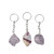 Raw Lepidolite Stone Keychain