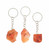 Raw Carnelian Stone Keychain
